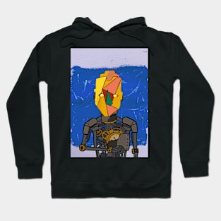 Unnamed: A Robotic Masterpiece with Crayon Accents Hoodie